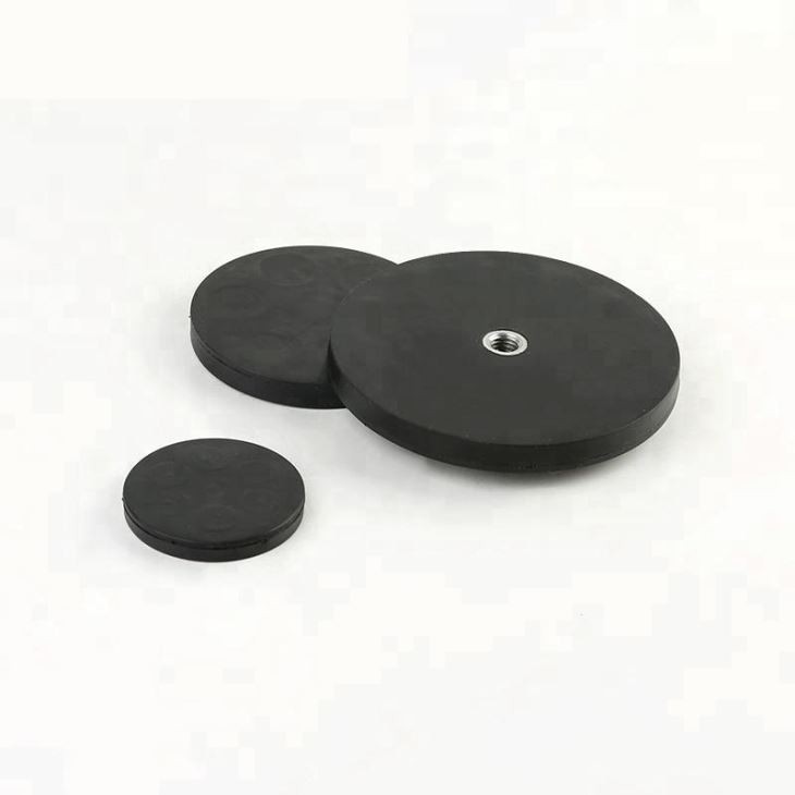 Rubber Coated Pot Magnets Working Light Fixture Magnetic Mounting Base